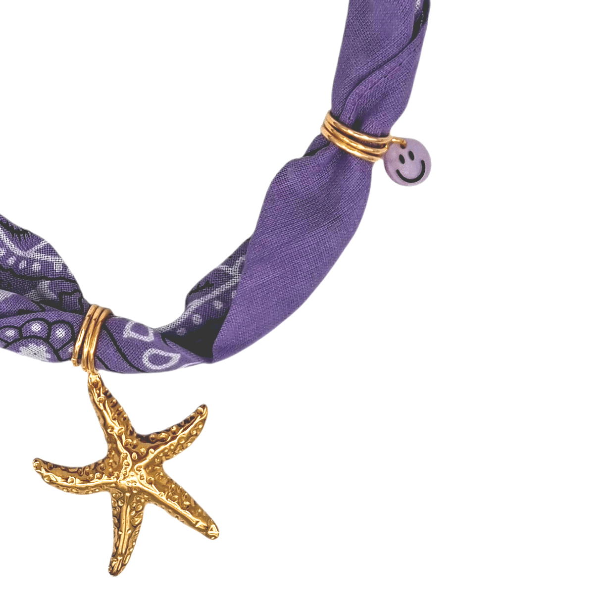 Feestbeest - Bandana Ketting Paars met Zeester