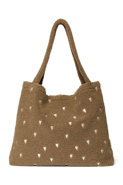 Studio Noos – Teddy Mom Bag Brown Hearts
