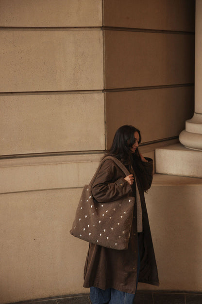 Studio Noos – Teddy Mom Bag Brown Hearts