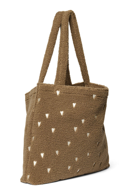 Studio Noos – Teddy Mom Bag Brown Hearts