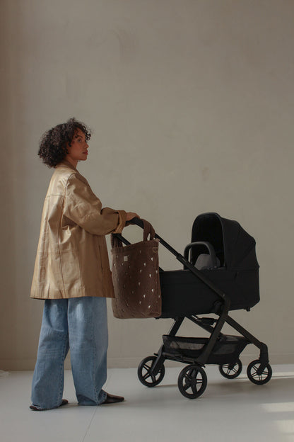 Studio Noos – Teddy Diaper Bag Brown Hearts