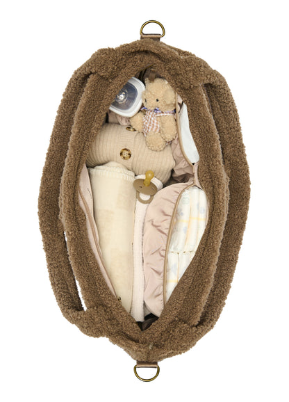 Studio Noos – Teddy Diaper Bag Brown Hearts