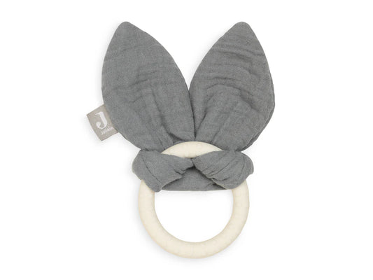 Bijtring Siliconen Bunny Ears - Storm Grey