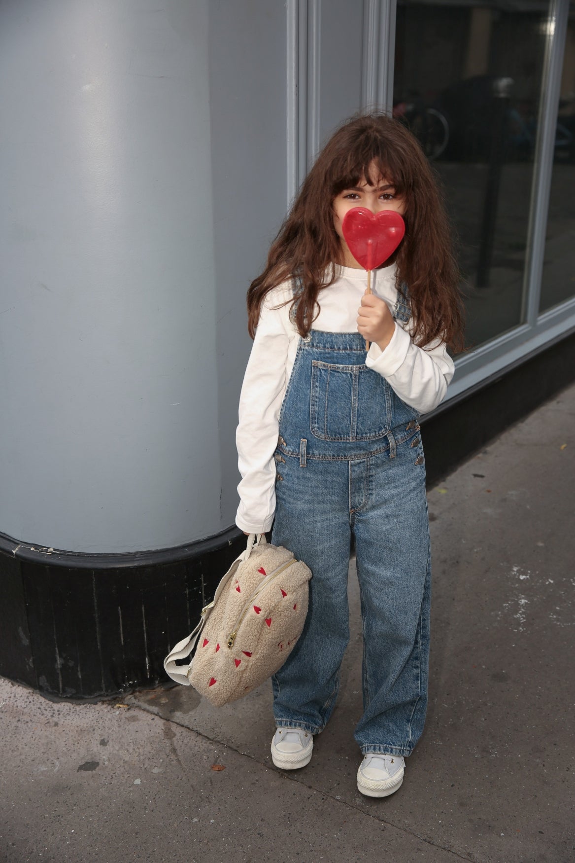 Studio Noos – Ecru Teddy Hearts Mini Backpack