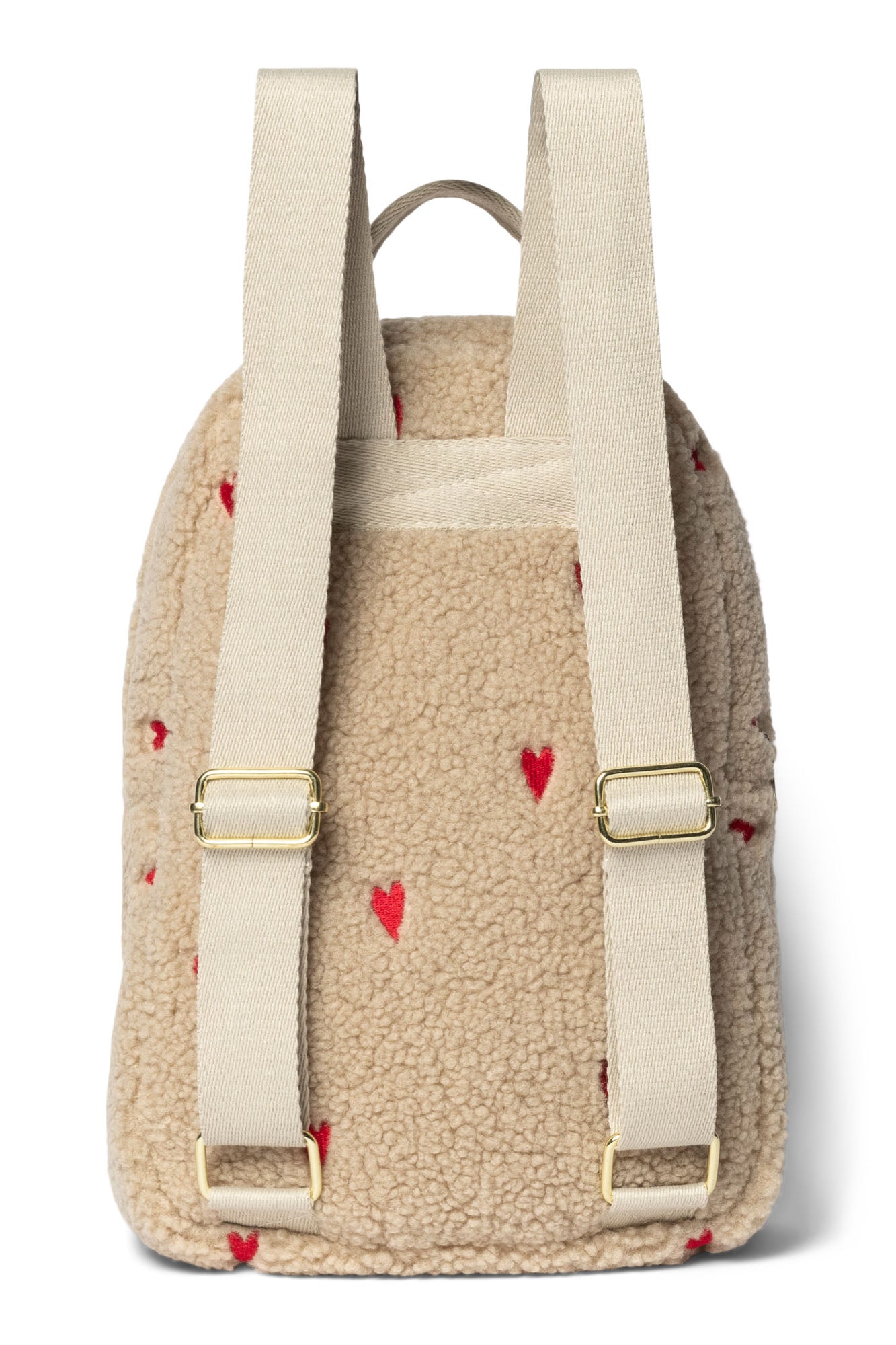 Studio Noos – Ecru Teddy Hearts Mini Backpack