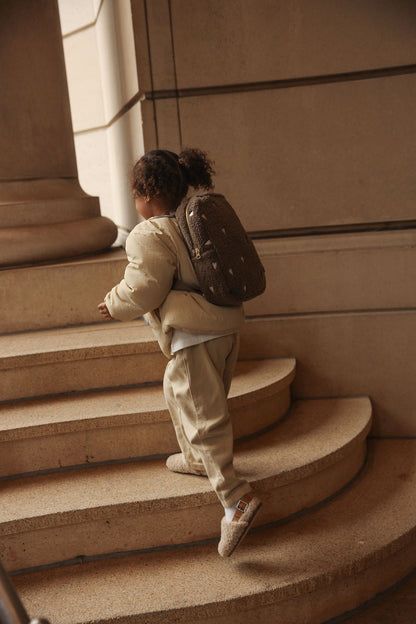 Studio Noos – Brown Teddy Hearts Mini Backpack