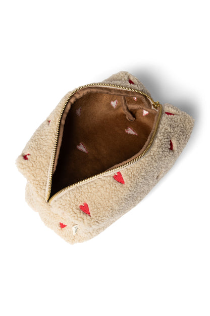 Studio Noos – Ecru Teddy Hearts Pouch