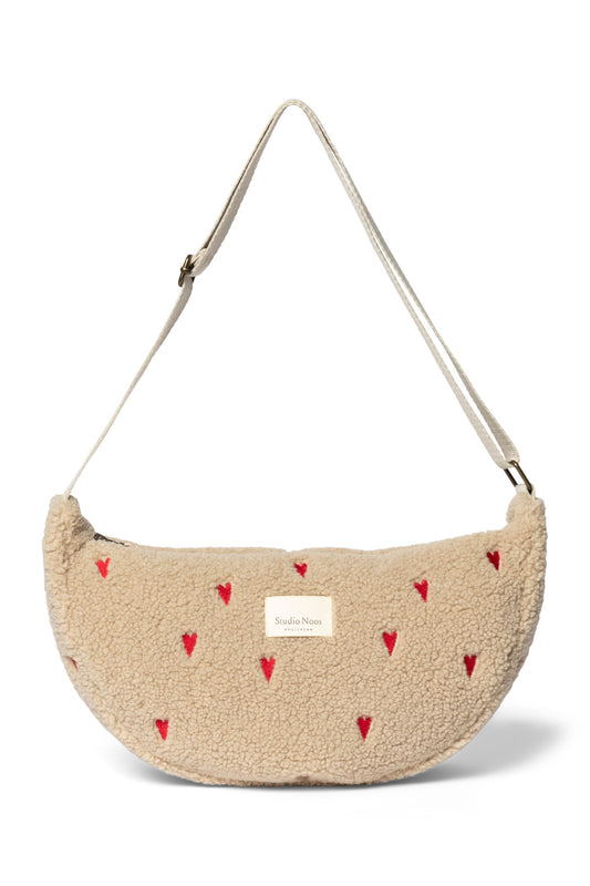Studio Noos – Ecru Teddy Hearts Adult Fanny Pack