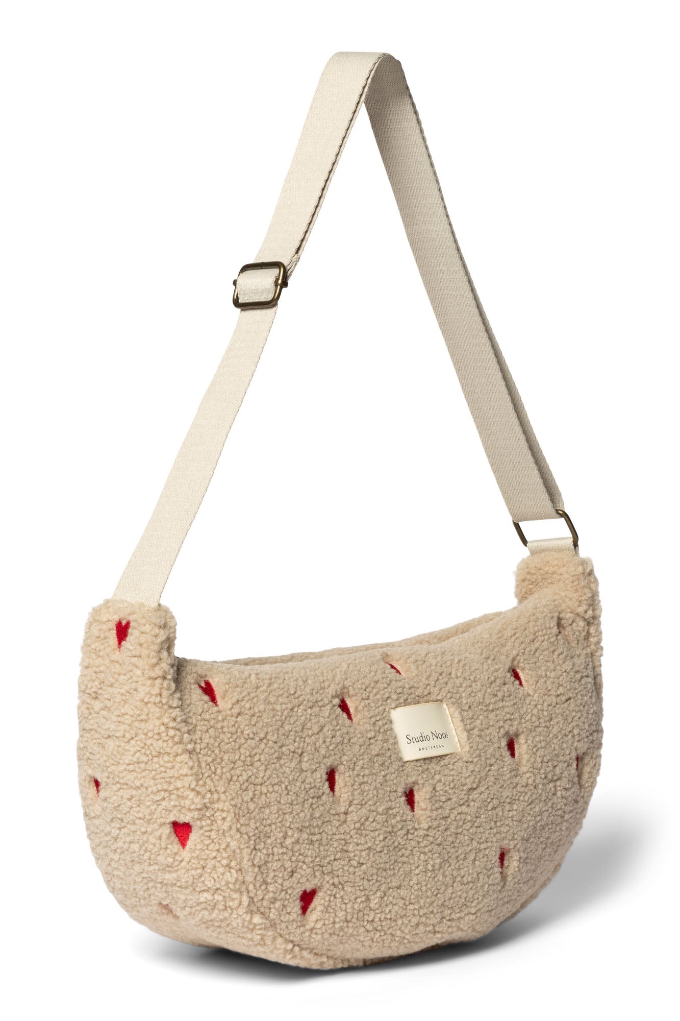 Studio Noos – Ecru Teddy Hearts Adult Fanny Pack