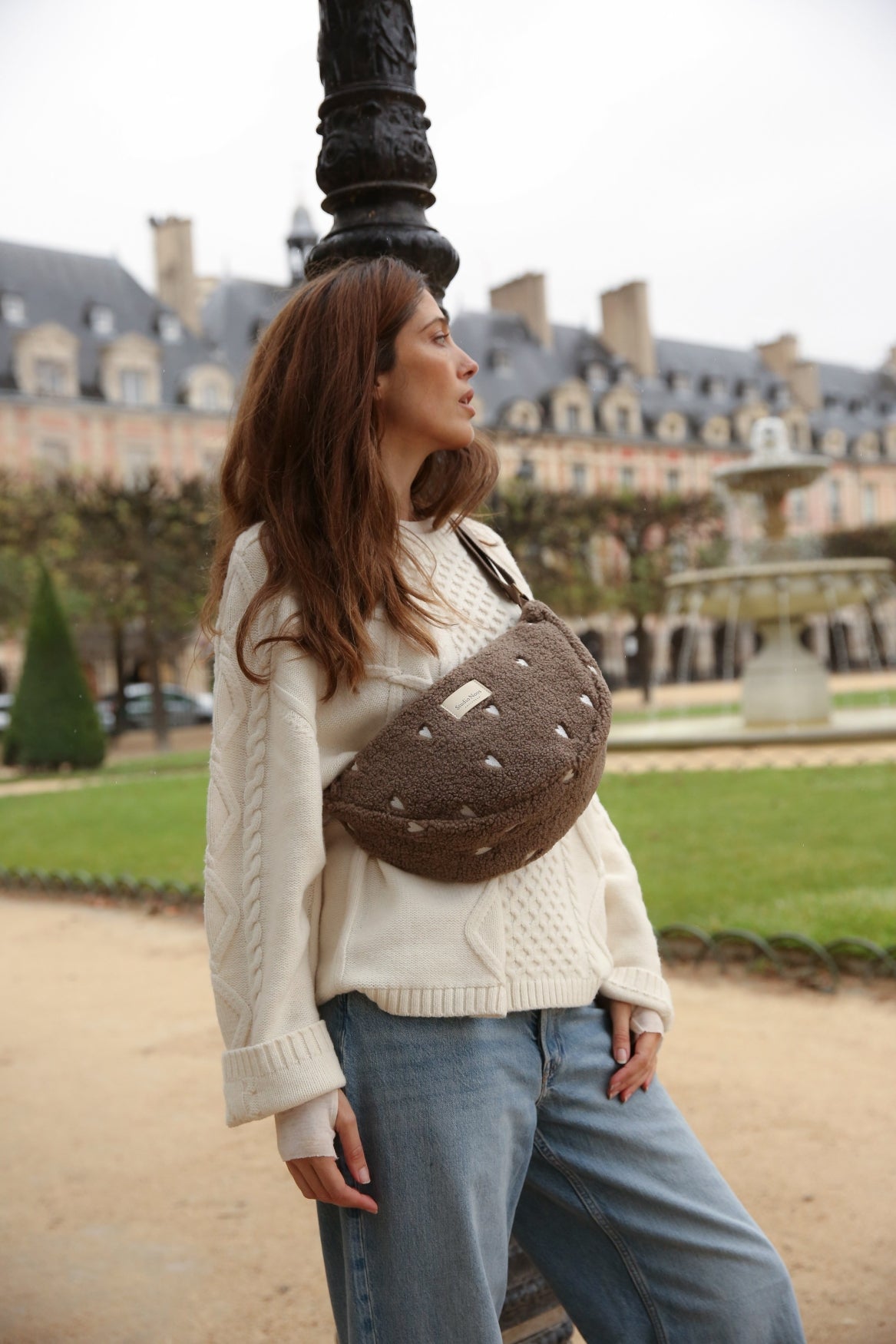 Studio Noos – Brown Teddy Hearts Adult Fanny Pack