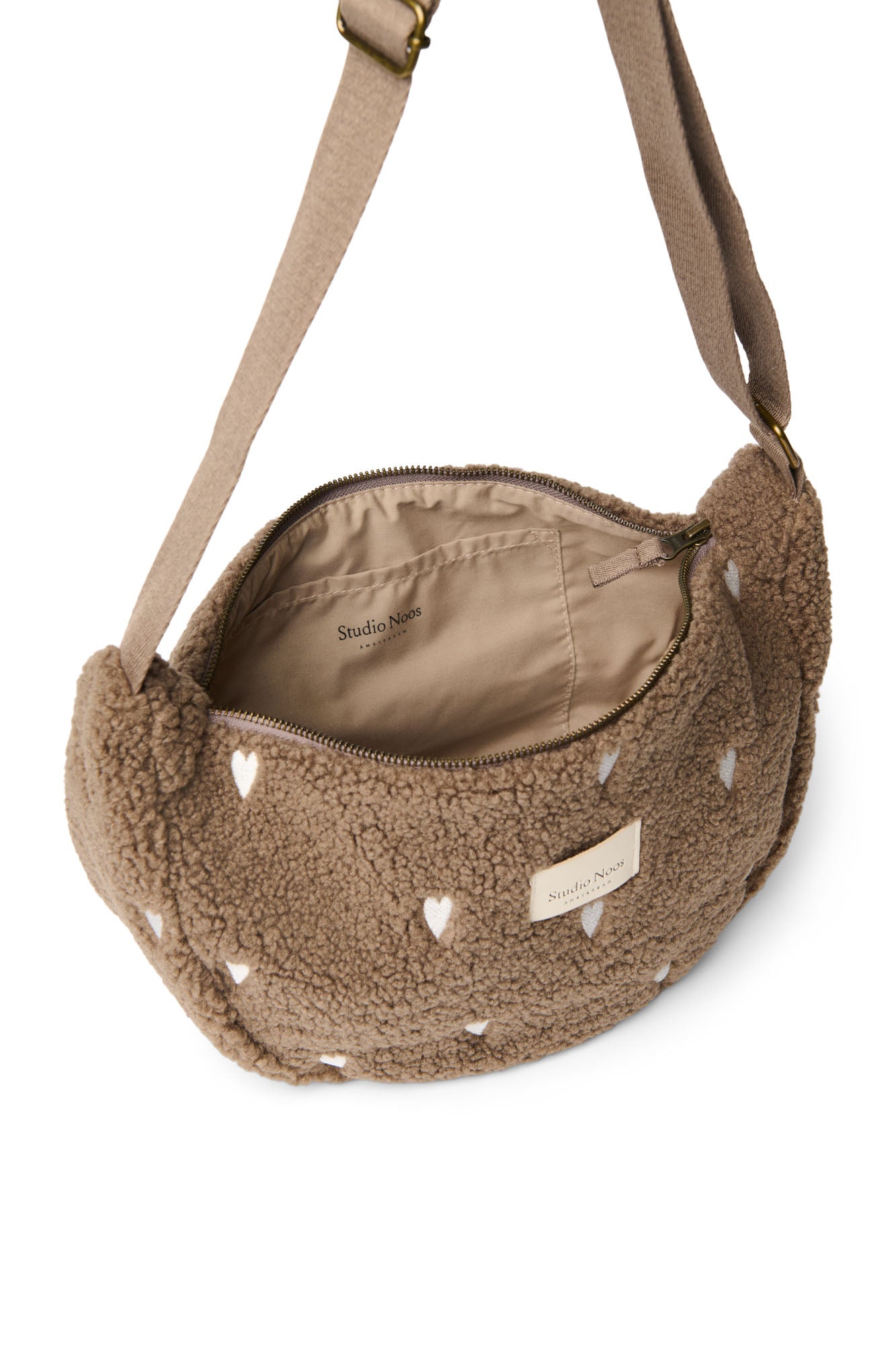 Studio Noos – Brown Teddy Hearts Adult Fanny Pack