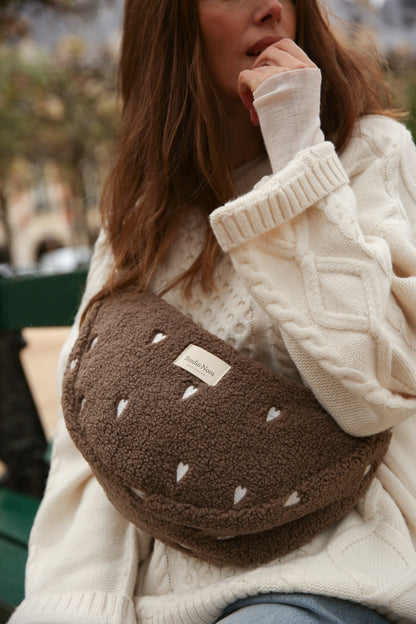 Studio Noos – Brown Teddy Hearts Adult Fanny Pack