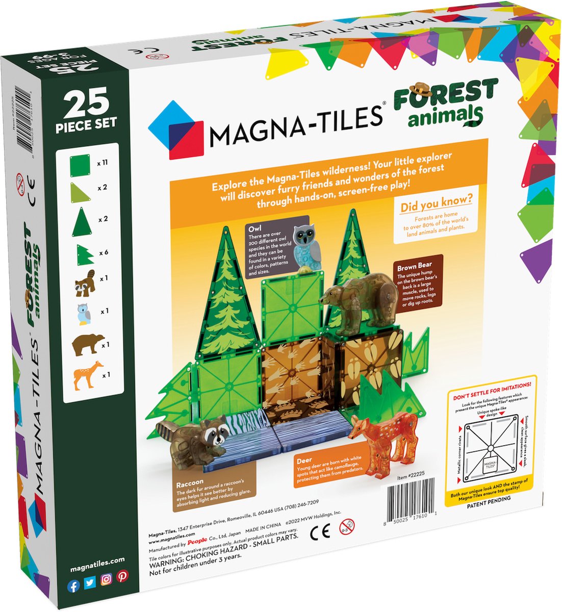 Magna-Tiles Forest Animals 25-stuk Set