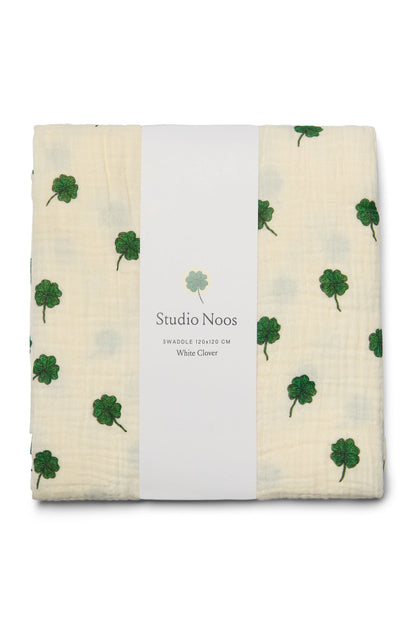 Studio Noos – White Clover Swaddle 120x120 cm Large