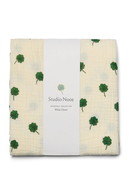 Studio Noos – White Clover Swaddle 120x120 cm Large
