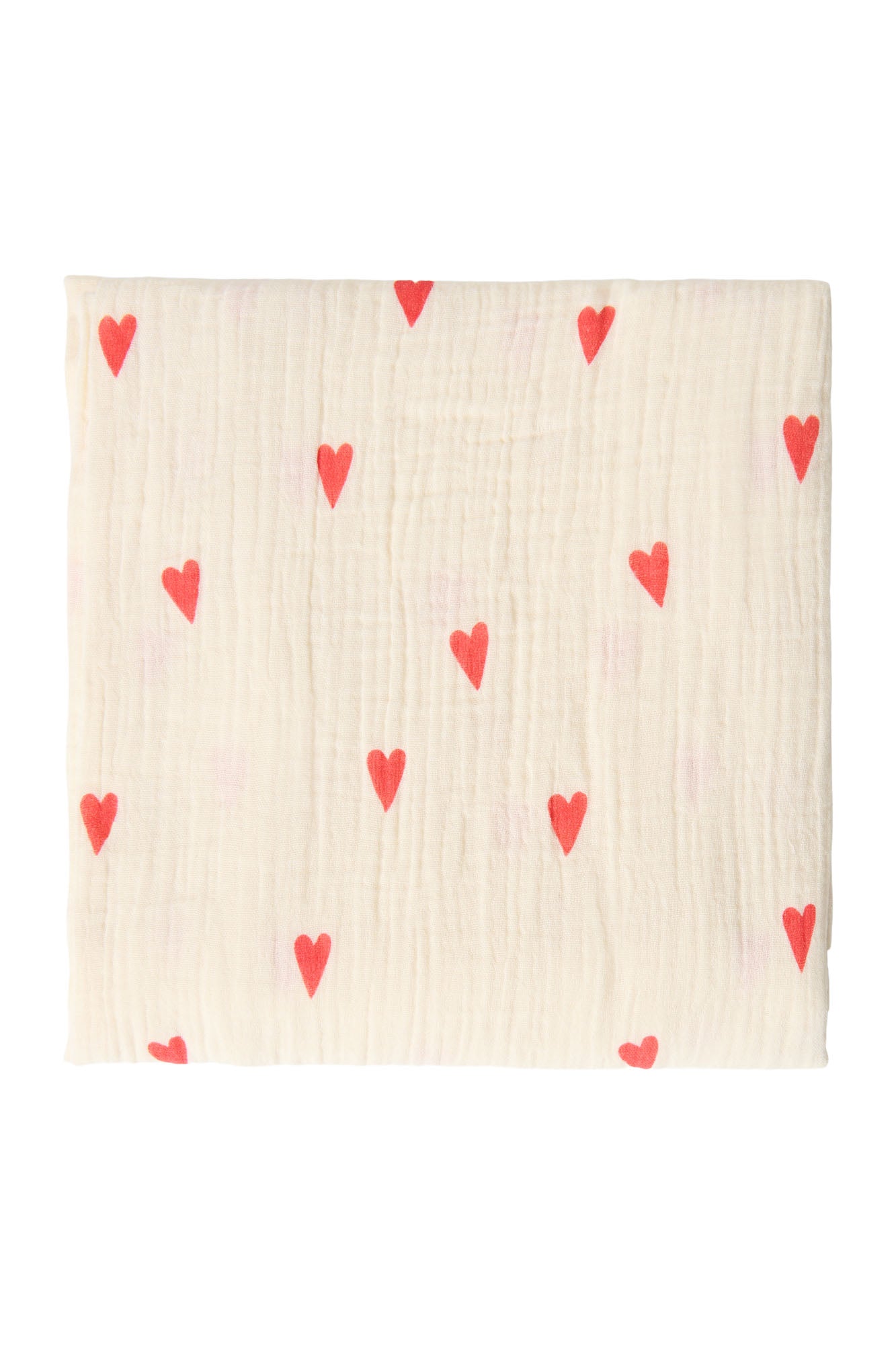 Studio Noos – Beige Hearts Swaddle 120x120 cm Large