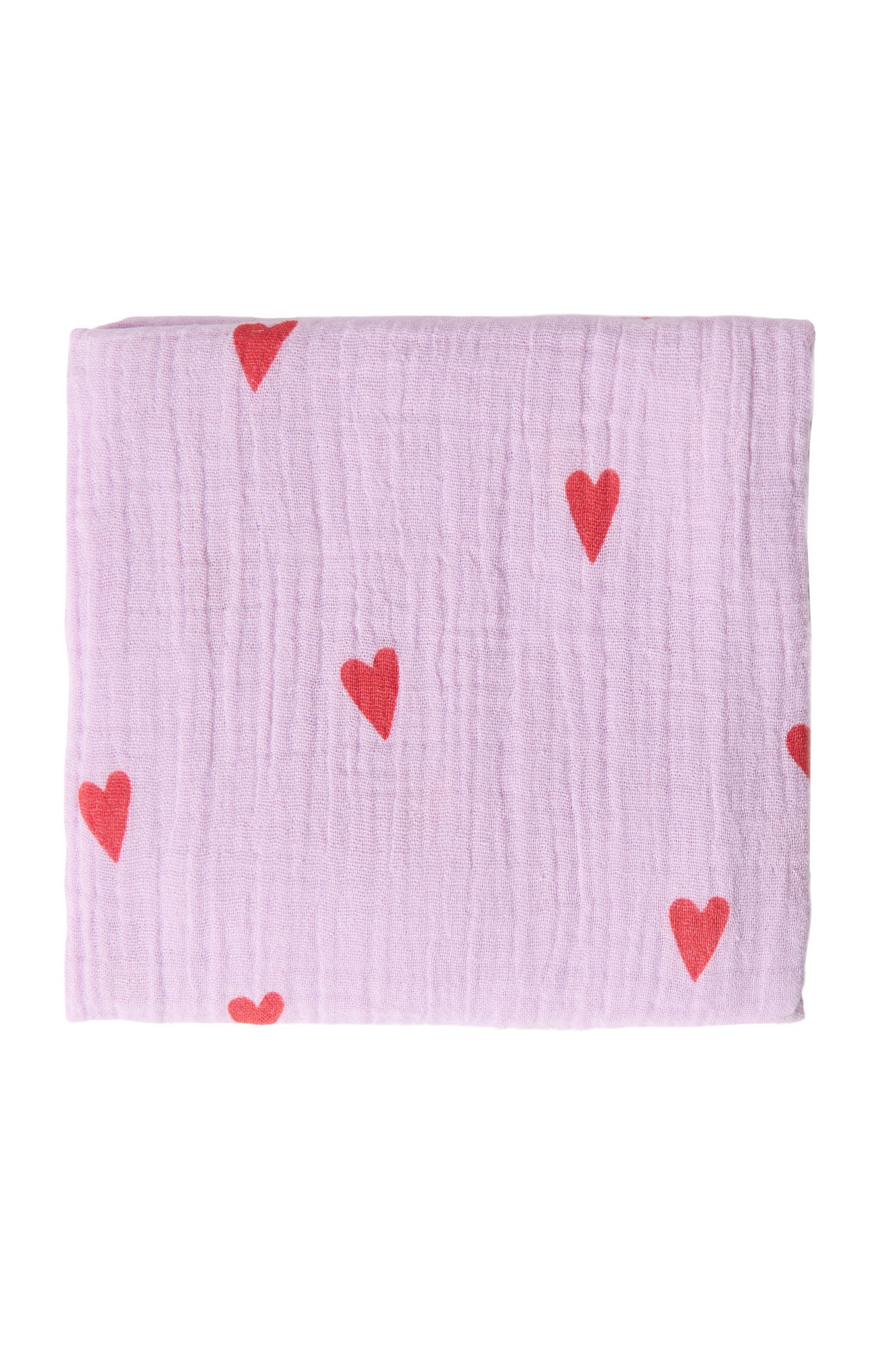 Studio Noos – Lilac Hearts Swaddle 70×70 cm