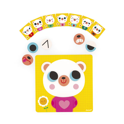 Janod - Magneetspel Emoties | Educatief Houten Speelgoed