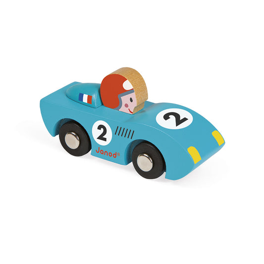 Janod - Racing Speed Auto Rood Blauw