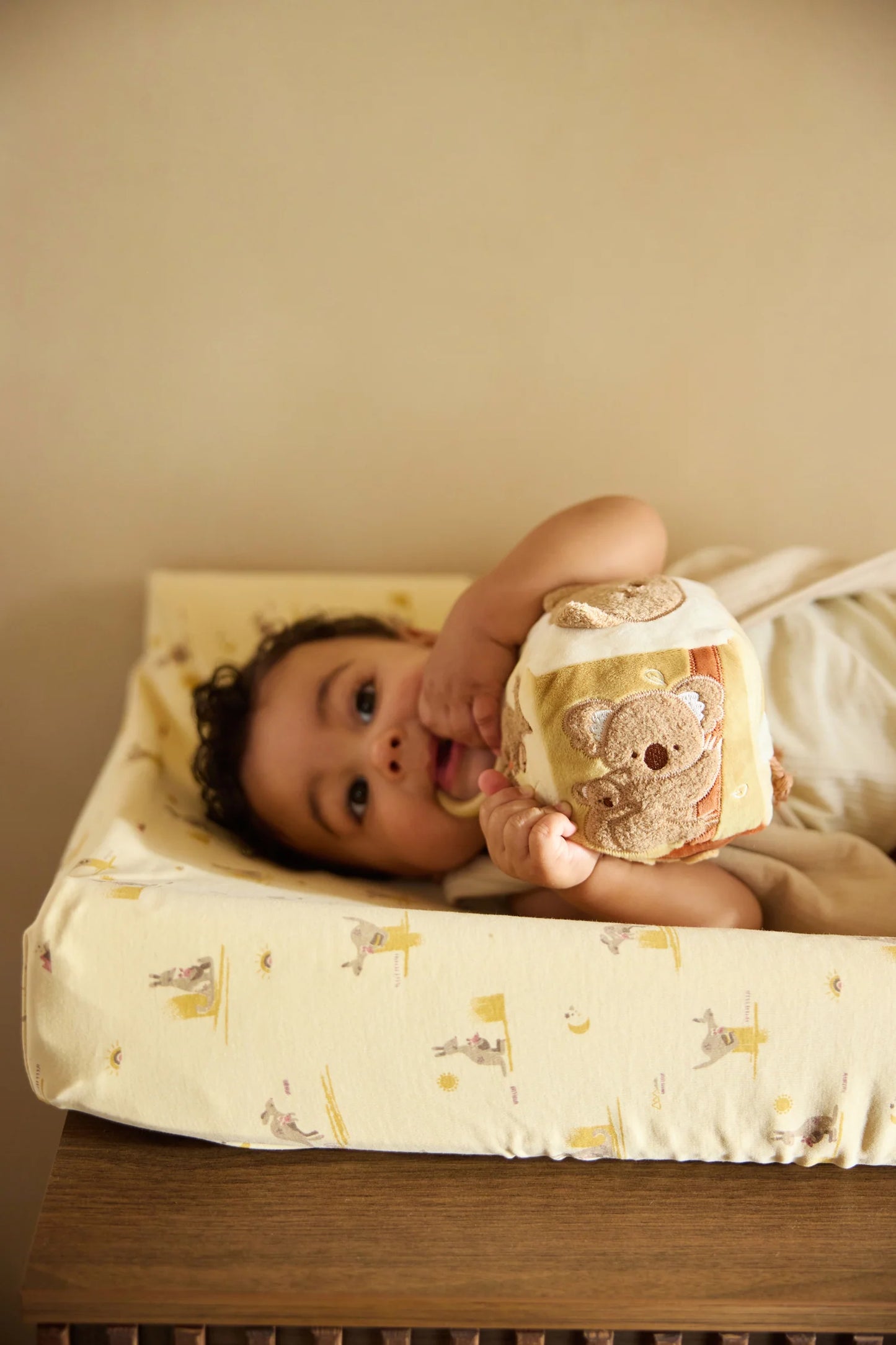 Jollein - Activity Cube – Kangaroots | Zachte Activiteitenkubus voor Baby’s