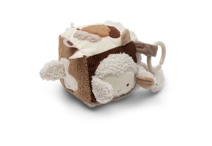 Jollein - Activity Cube – Woolly | Zachte Activiteitenkubus voor Baby’s