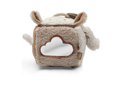 Jollein - Activity Cube – Woolly | Zachte Activiteitenkubus voor Baby’s