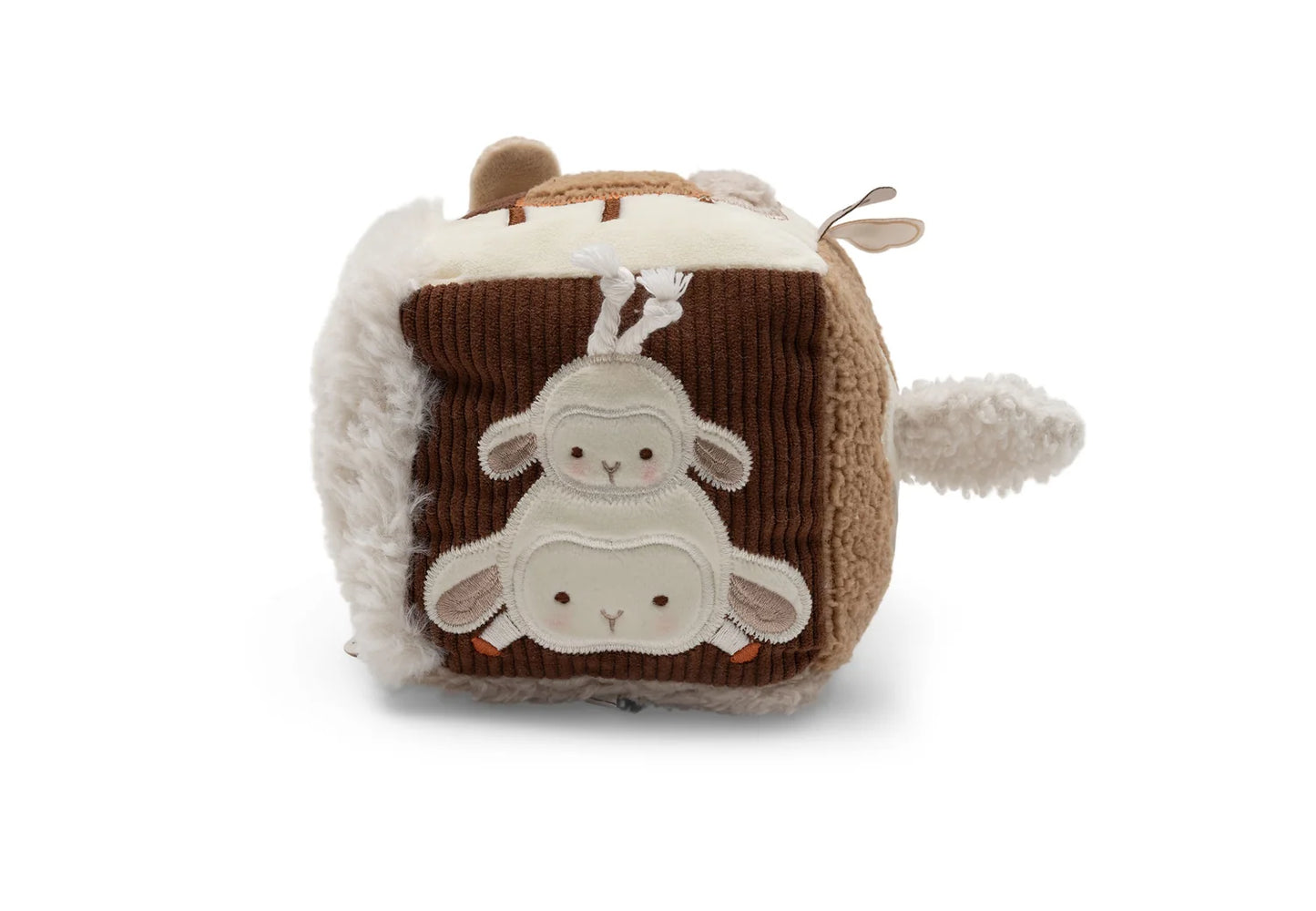 Jollein - Activity Cube – Woolly | Zachte Activiteitenkubus voor Baby’s