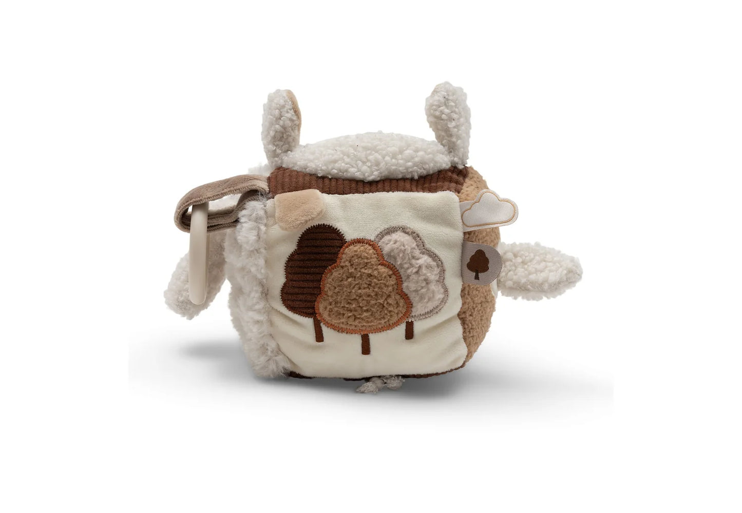 Jollein - Activity Cube – Woolly | Zachte Activiteitenkubus voor Baby’s