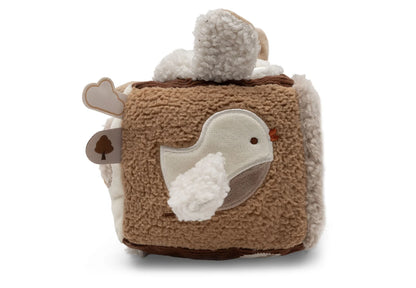 Jollein - Activity Cube – Woolly | Zachte Activiteitenkubus voor Baby’s