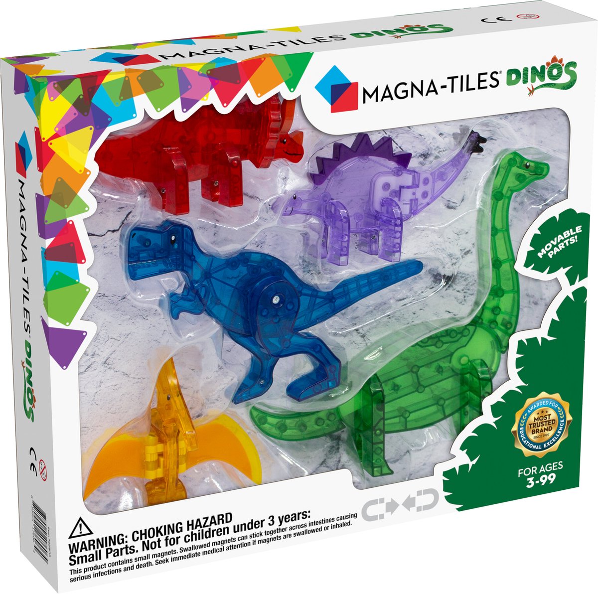 Magna-Tiles Dino Set – 5-delige magnetische dinosaurusfiguren