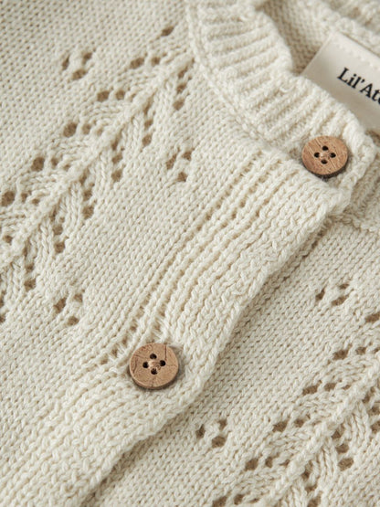 Lil' Atelier - Bubbel Gebreid Baby Vest | Turtledove