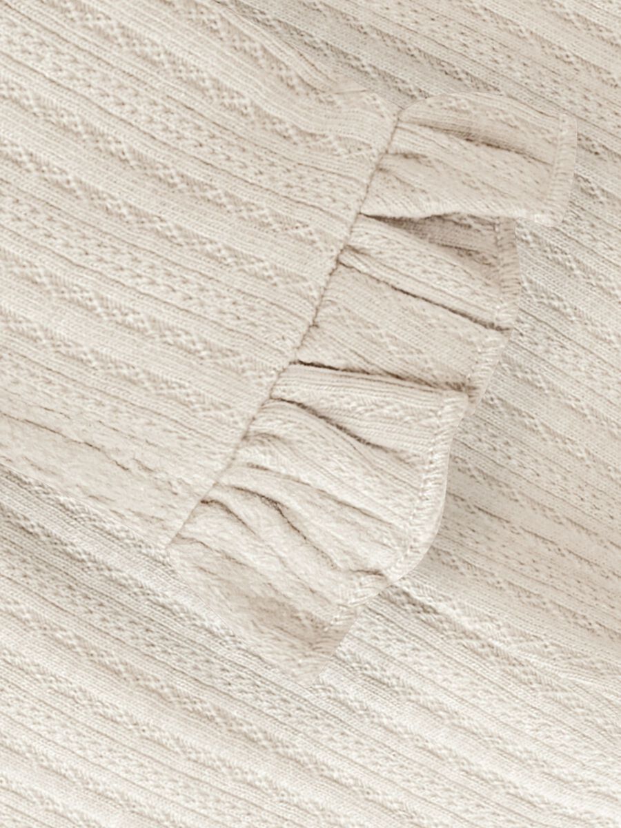 Lil' Atelier - Ribgebreide Legging met Ruches | Turtledove