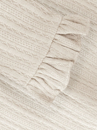 Lil' Atelier - Ribgebreide Legging met Ruches | Turtledove