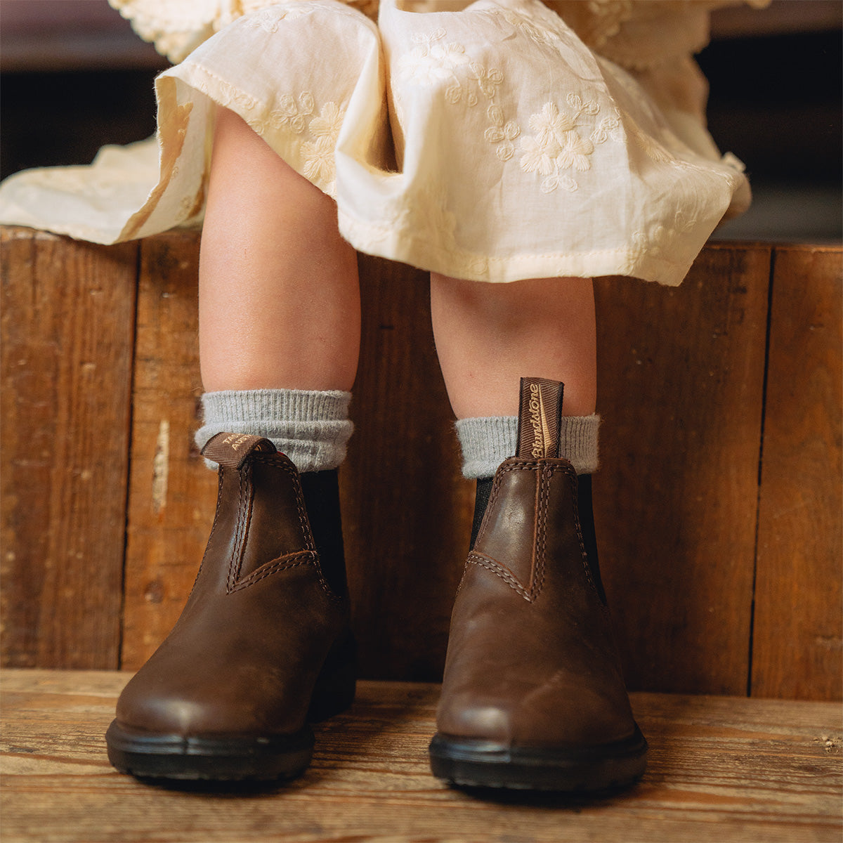 Blundstone - Kids boots nubuck | Antique Brown