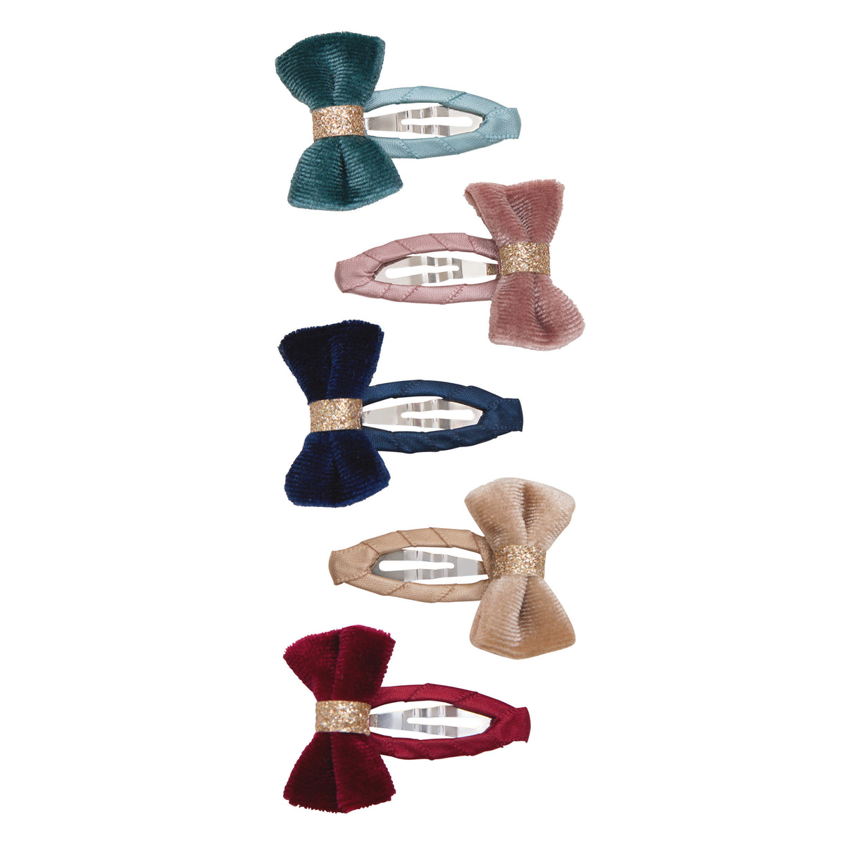 Mimi & Lula – Tinkerbell Velvet Bow Mini Hair Clips | Multi
