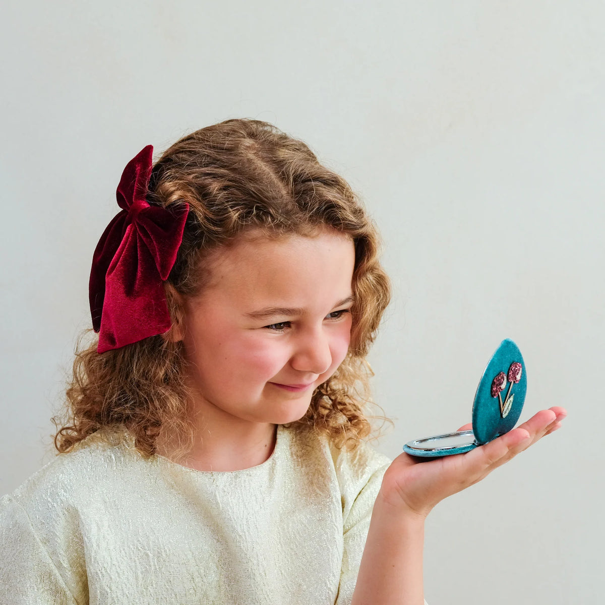 Mimi & Lula – Velvet Agnes Bows | Burgundy & Teal | 2 stuks