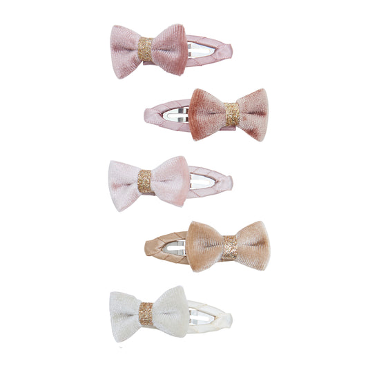 Mimi & Lula – Velvet Tinkerbell Mini Hair Clips | Pink & Gold