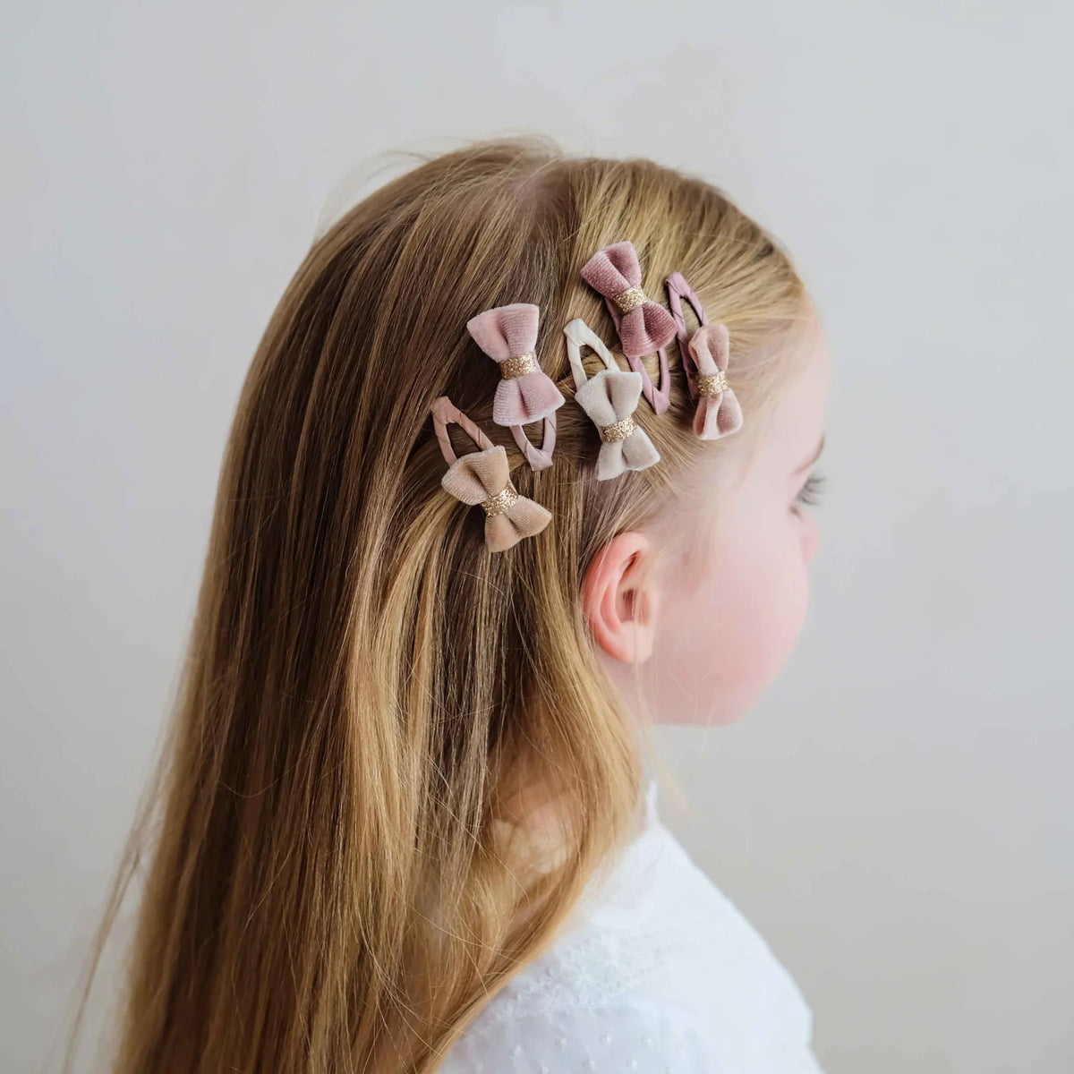 Mimi & Lula – Velvet Tinkerbell Mini Hair Clips | Pink & Gold