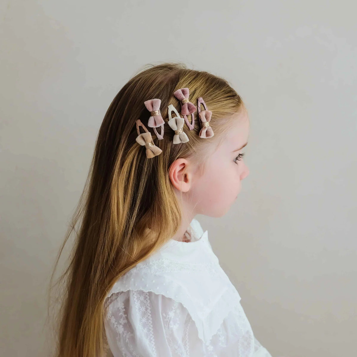Mimi & Lula – Velvet Tinkerbell Mini Hair Clips | Pink & Gold