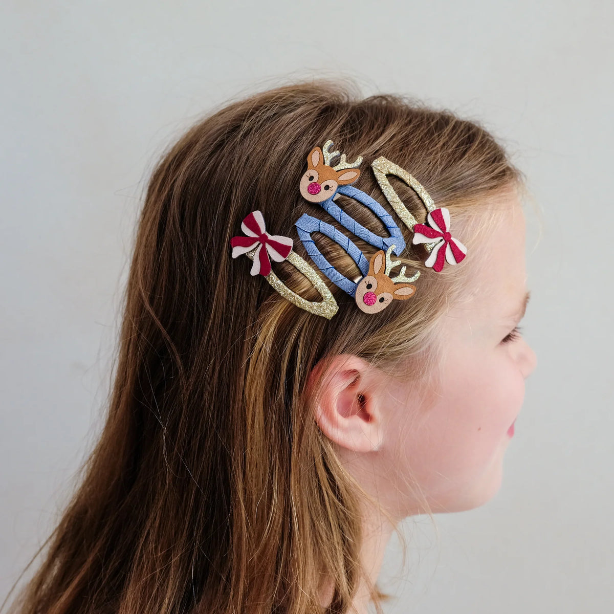 Mimi & Lula – Rudolph and Bow Hair Clips | 4 stuks