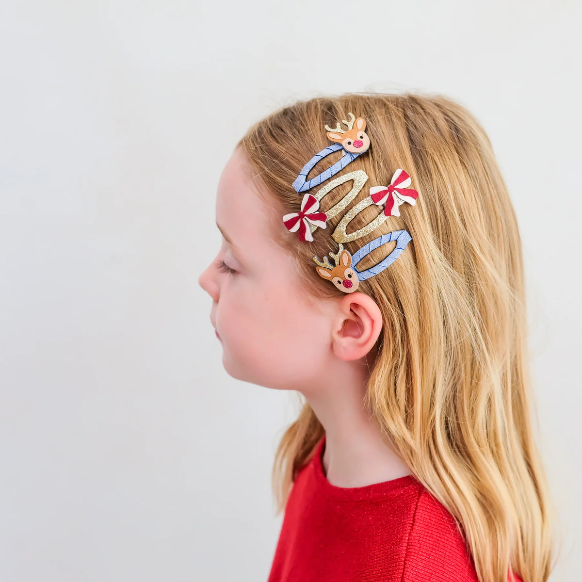 Mimi & Lula – Rudolph and Bow Hair Clips | 4 stuks