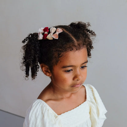 Mimi & Lula – Glitter Velvet Bow Salon Hair Clips | 4 stuks