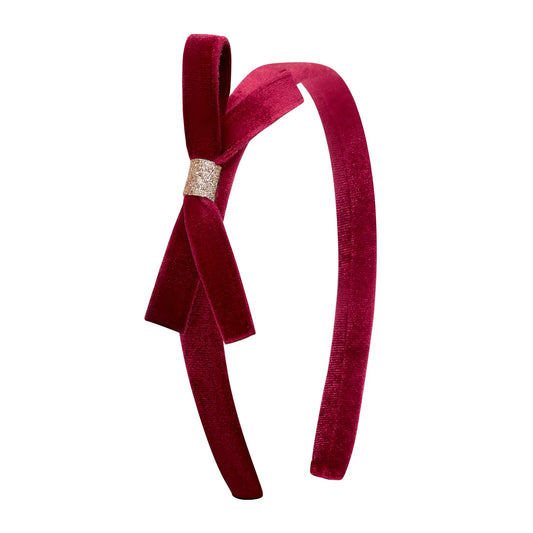 Mimi & Lula – Violet Bow Headband | Burgundy