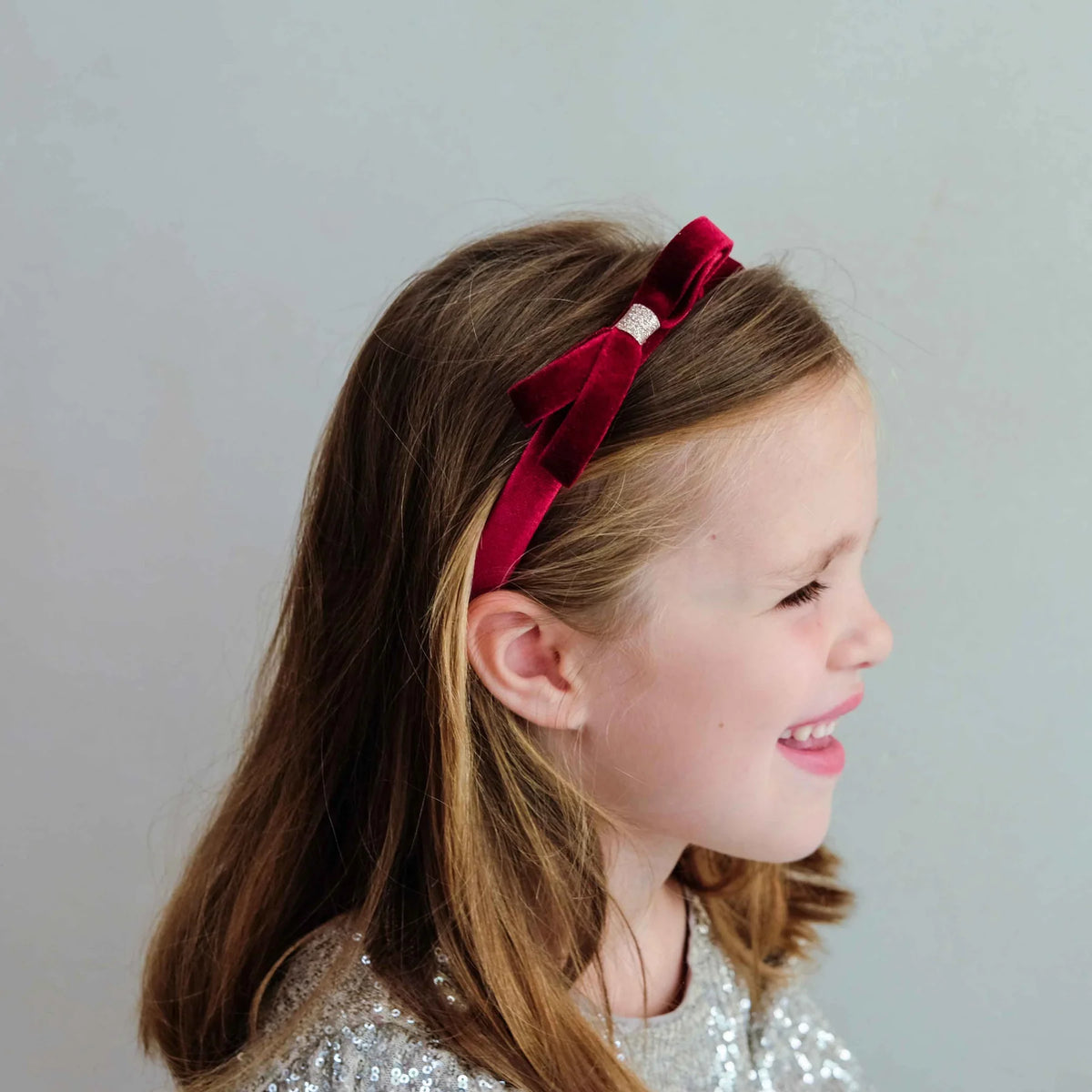 Mimi & Lula – Violet Bow Headband | Burgundy