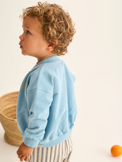 Cozmo - Berlin soft fleece baby jas blauw