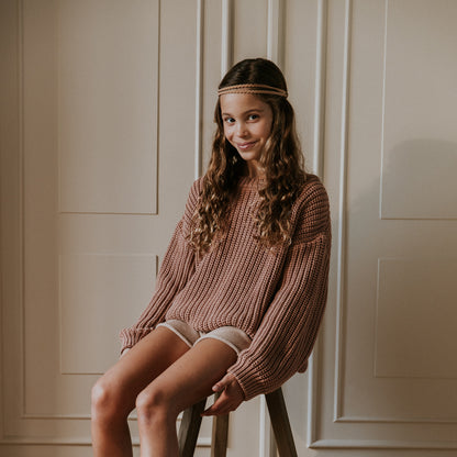 Yuki - Chunky Knitted Sweater Blush