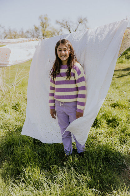 Yuki - Stripes Knitted Sweater Ice Cream (PO)