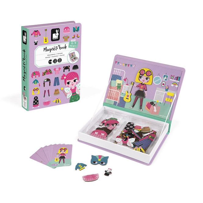 Janod -  Magneti'Book Verkleedfeest meisjes | Magnetisch Speelboek