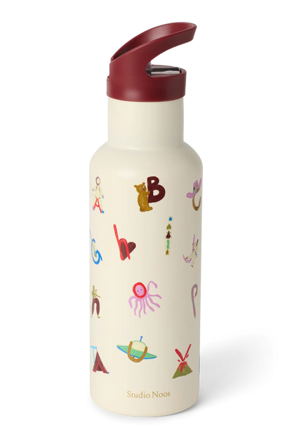 Studio Noos - Stainless Steel Bottle 500ML | Alphabet