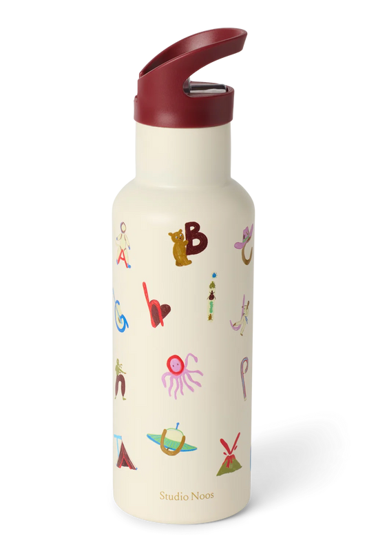 Studio Noos - Stainless Steel Bottle 500ML | Alphabet